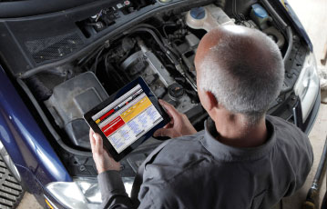 Technician Working On iPad